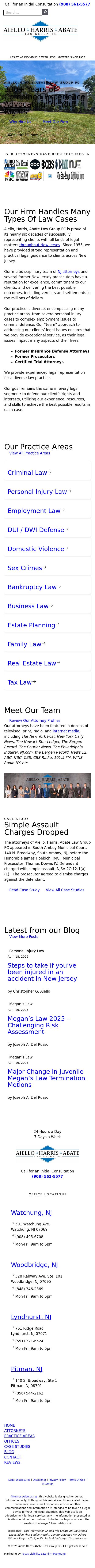 Aiello, Harris, Marth, Tunnero, Pastor & Schiffman, PC Attorneys At Law - Lyndhurst NJ Lawyers